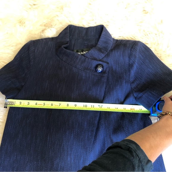 Chanel 2015 short sleeve navy cotton jacket 38 - Picture 14 of 14